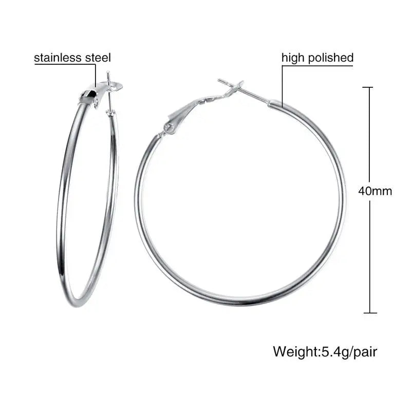 Large Star Hoop Earrings