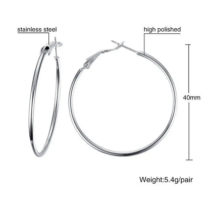 Large Star Hoop Earrings